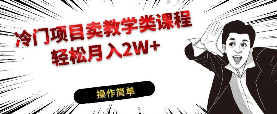 冷门项目卖教学类课程，轻松月入2W+-博库