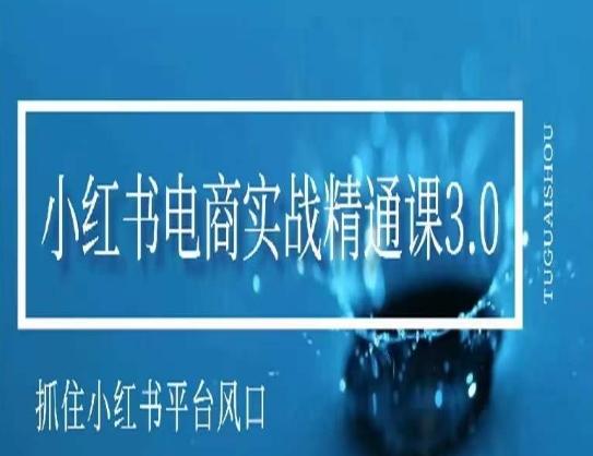 小红书电商实战精通课3.0，抓住小红书平台的风口，不错过有一个赚钱的机会-博库