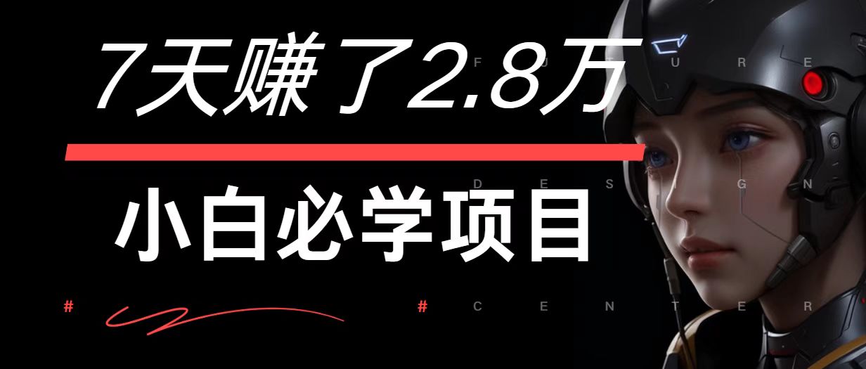 7天赚了2.8万！每单利润最少500+，轻松月入7万+小白有手就行-博库