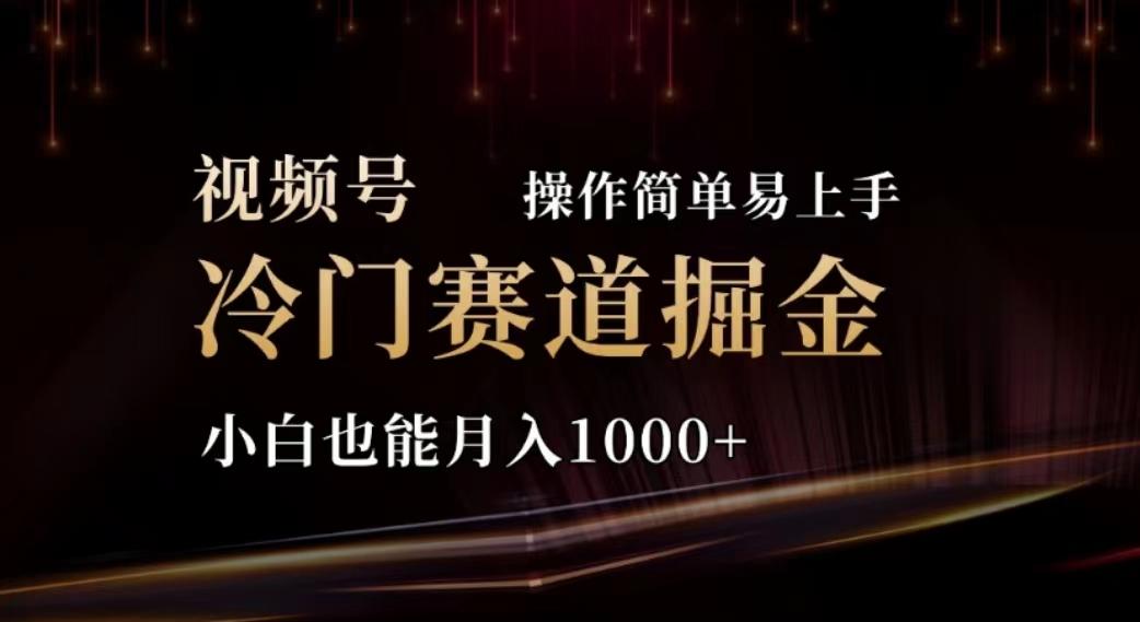 2024视频号冷门赛道掘金，操作简单轻松上手，小白也能月入1000+-博库