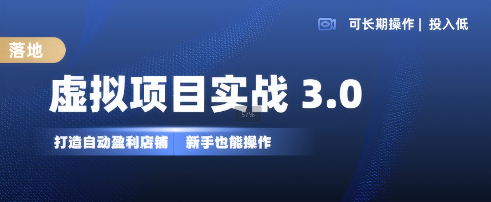 虚拟项目实战3.0，打造自动盈利店铺，可长期操作投入低，新手也能操作-博库