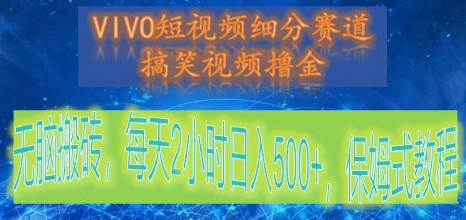 VIVO短视频细分赛道，搞笑视频撸金，无脑搬砖，每天2小时日入500+，保姆式教程-博库