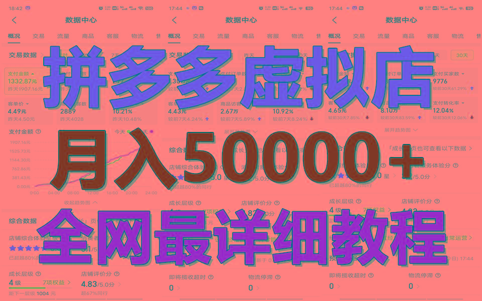 拼多多虚拟电商训练营月入50000+你也行，暴利稳定长久，副业首选-博库