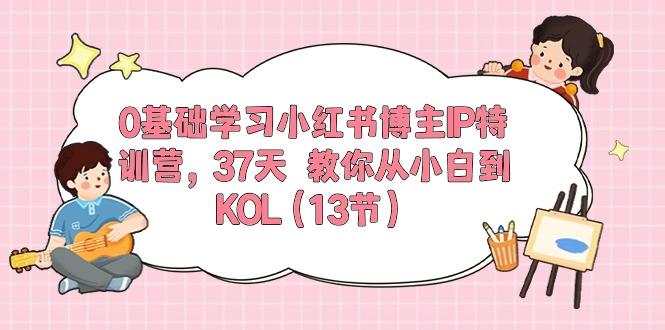 0基础学习小红书博主IP特训营，37天 教你从小白到KOL(13节-博库